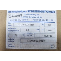 德國(guó)schlesinger 爆破片Ux63r2-05si用于制藥行業(yè)使用